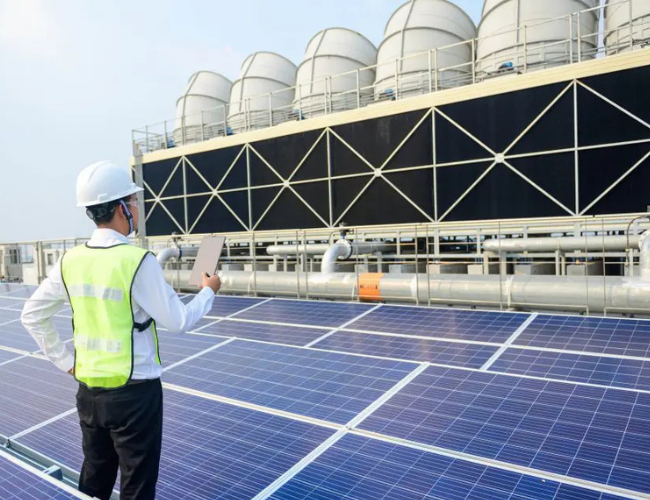 Industrial solar installation